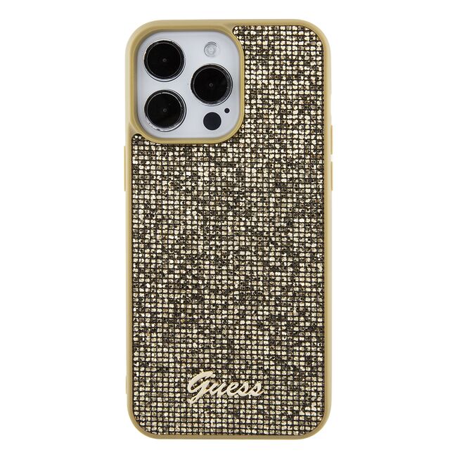 Husa premium  iPhone 15 Pro Max pentru Guess Elegance Series - Auriu