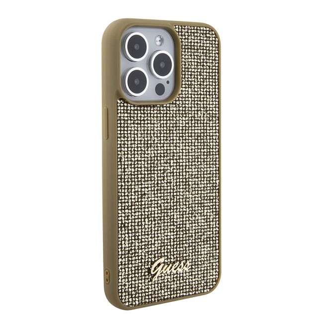 Husa premium  iPhone 15 Pro Max pentru Guess Elegance Series - Auriu