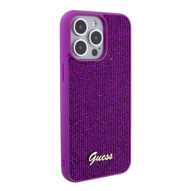 Husa premium  iPhone 15 Pro Max pentru Guess Elegance Series - Fucsia