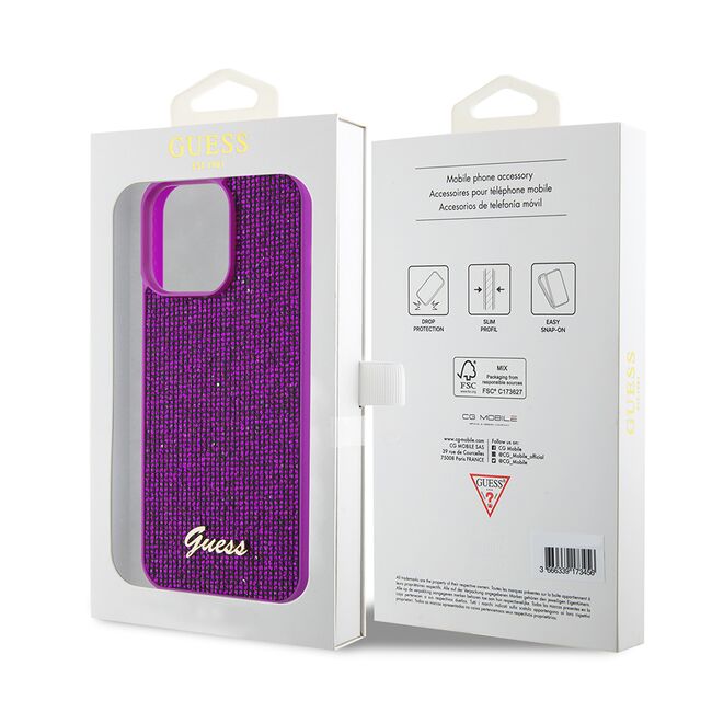 Husa premium  iPhone 15 Pro Max pentru Guess Elegance Series - Fucsia