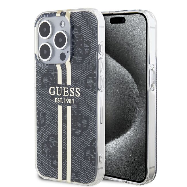 Husa premium  iPhone 15 Pro Max pentru Guess Elegance Series - Gri inchis