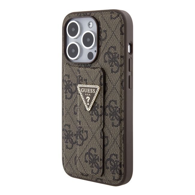 Husa premium  iPhone 15 Pro Max pentru Guess Elegance Series - Maro inchis