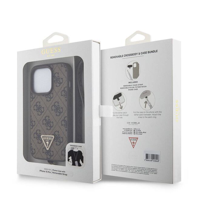 Husa premium  iPhone 15 Pro Max pentru Guess Elegance Series - Maro