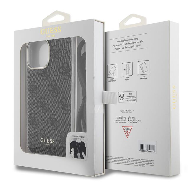 Husa premium  iPhone 15 Pro Max pentru Guess Elegance Series - Negru darth vader