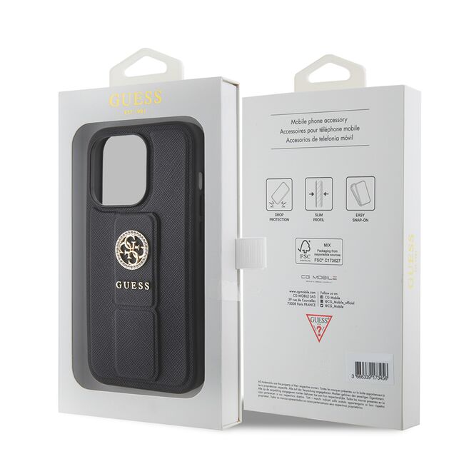 Husa premium  iPhone 15 Pro Max pentru Guess Elegance Series - Negru royal