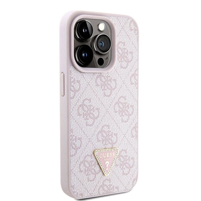 Husa premium  iPhone 15 Pro Max pentru Guess Elegance Series - Roz neon