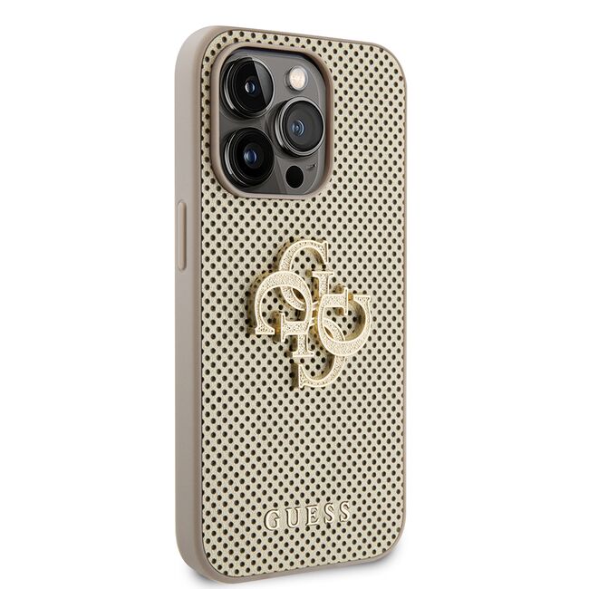 Husa premium  iPhone 15 Pro pentru Guess Elegance Series - Auriu