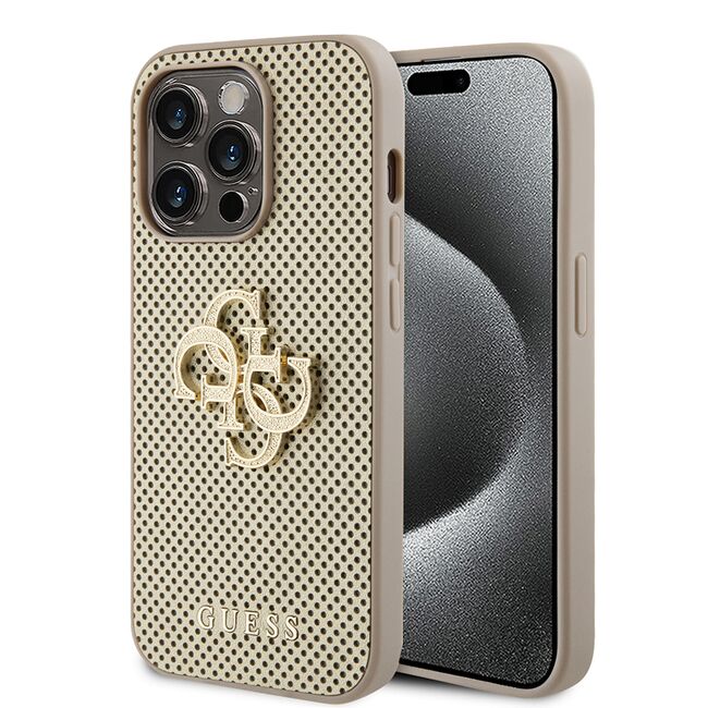 Husa premium  iPhone 15 Pro pentru Guess Elegance Series - Auriu