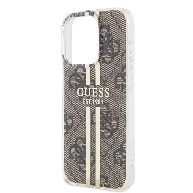 Husa premium  iPhone 15 Pro pentru Guess Elegance Series - Gri deschis