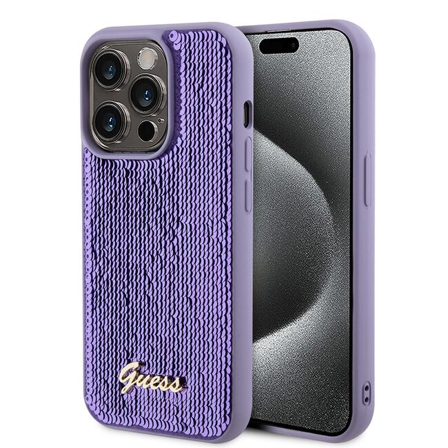 Husa premium  iPhone 15 Pro pentru Guess Elegance Series - Lavanda