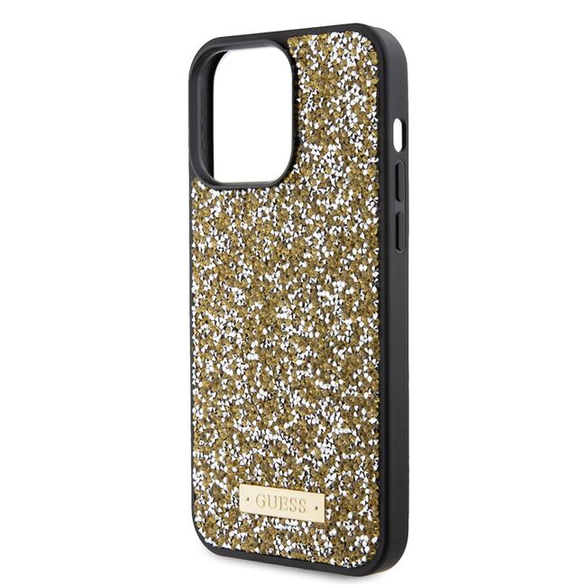 Husa premium  iPhone 15 Pro pentru Guess Elegance Series - Maro deschis