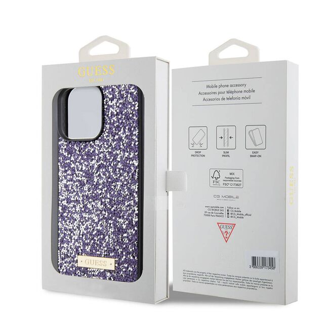Husa premium  iPhone 15 Pro pentru Guess Elegance Series - Mov