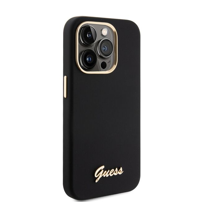 Husa premium  iPhone 15 Pro pentru Guess Elegance Series - Negru