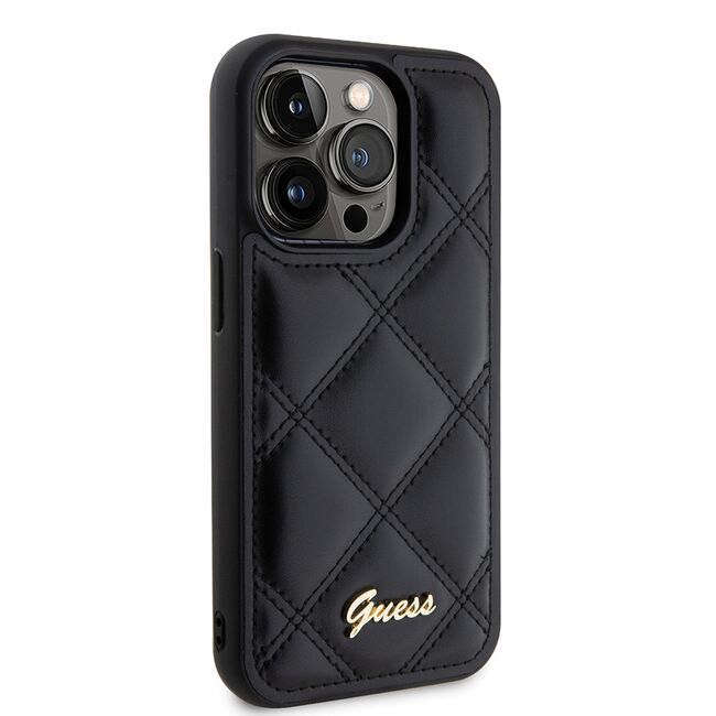 Husa premium  iPhone 15 Pro pentru Guess Elegance Series - Negru