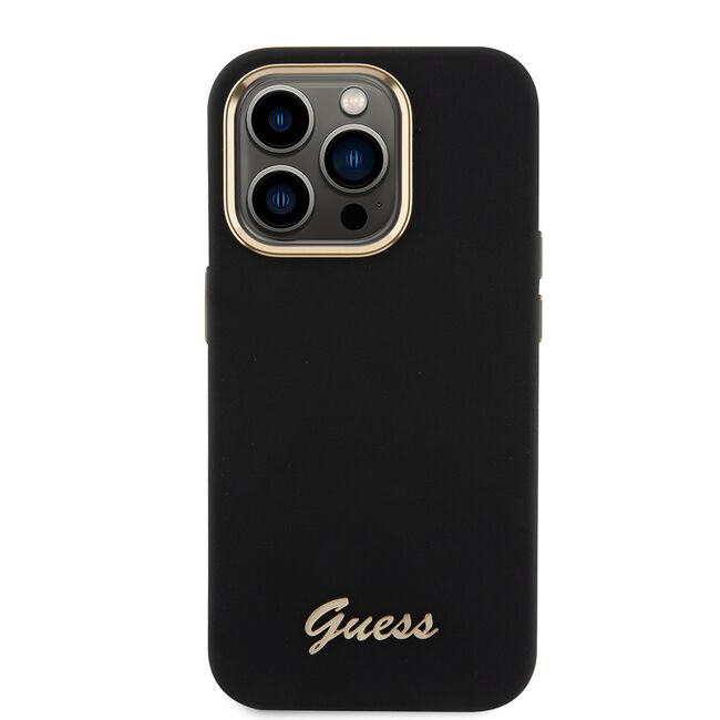 Husa premium  iPhone 15 Pro pentru Guess Elegance Series - Negru