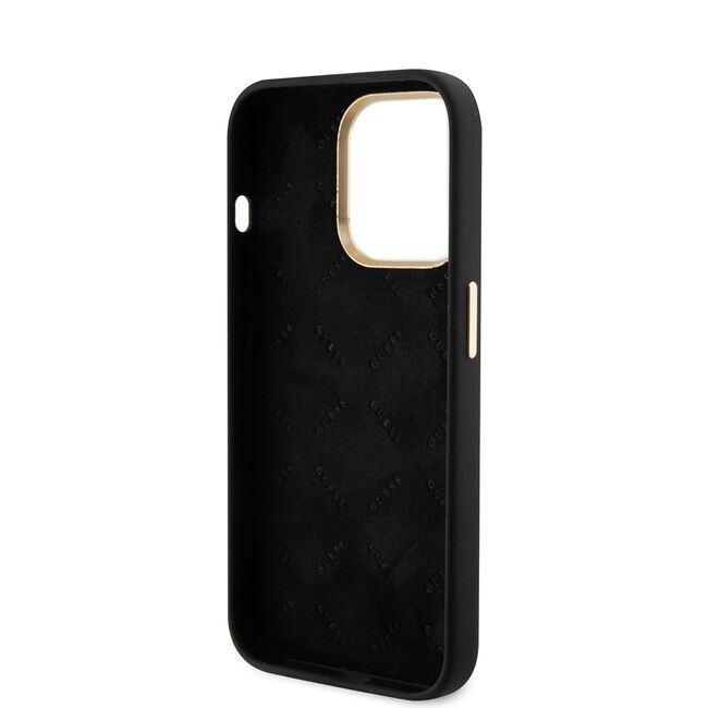 Husa premium  iPhone 15 Pro pentru Guess Elegance Series - Negru
