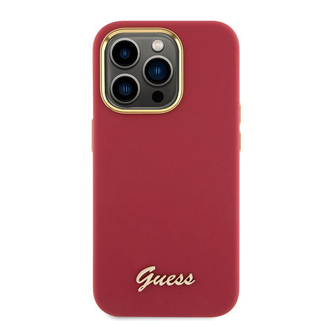 Husa premium  iPhone 15 Pro pentru Guess Elegance Series - Rosu