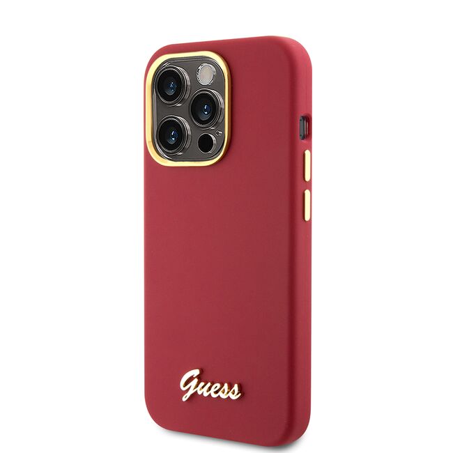 Husa premium  iPhone 15 Pro pentru Guess Elegance Series - Rosu