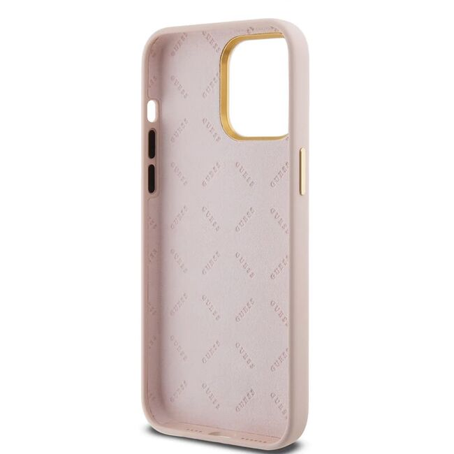 Husa premium  iPhone 15 Pro pentru Guess Elegance Series - Roz deschis