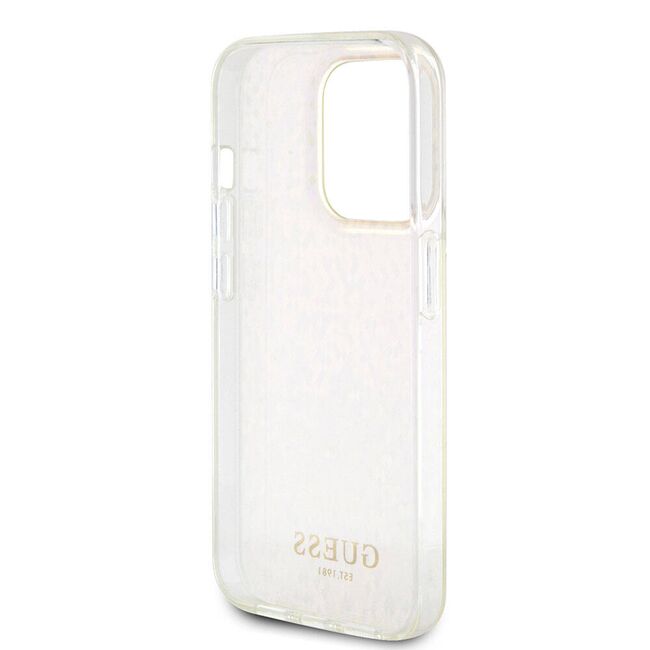 Husa premium  iPhone 15 Pro pentru Guess Elegance Series - Roz inchis