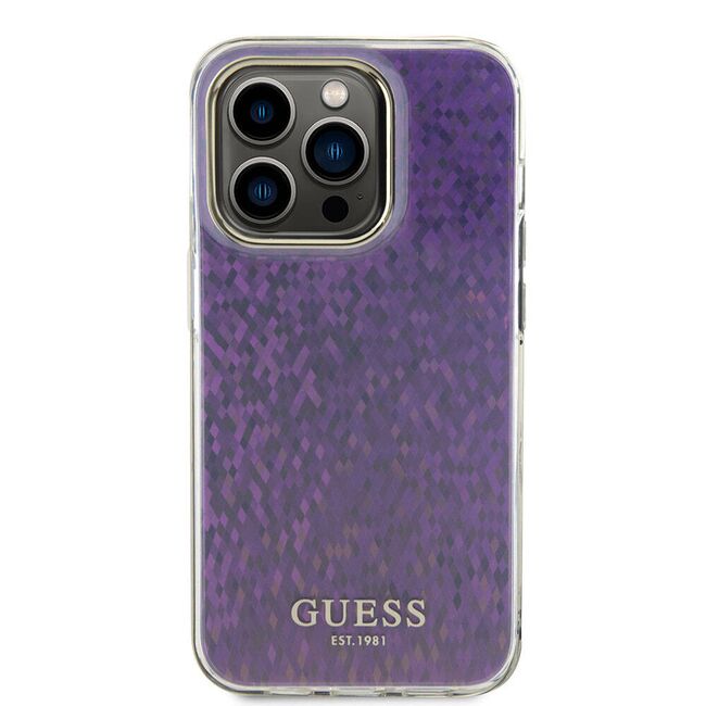 Husa premium  iPhone 15 Pro pentru Guess Elegance Series - Roz inchis