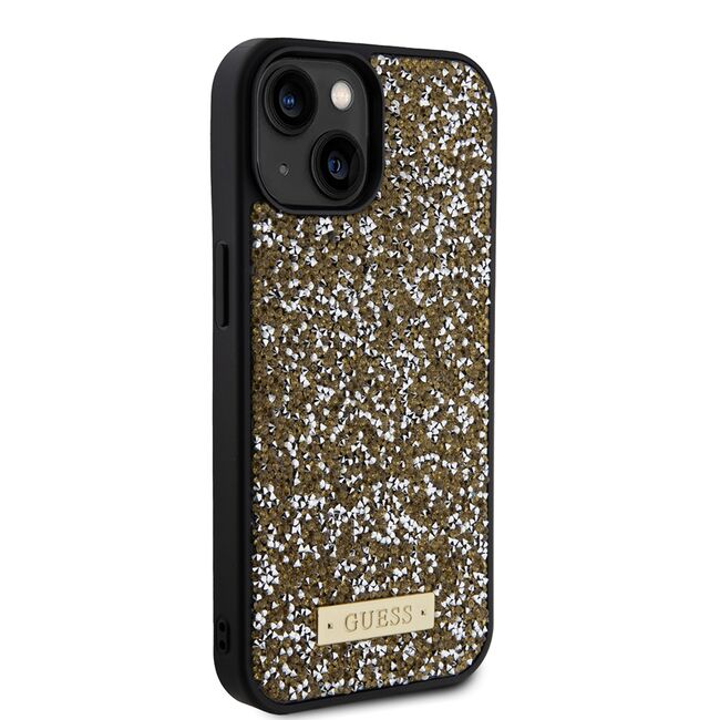 Husa premium  iPhone 15 pentru Guess Elegance Series - Maro