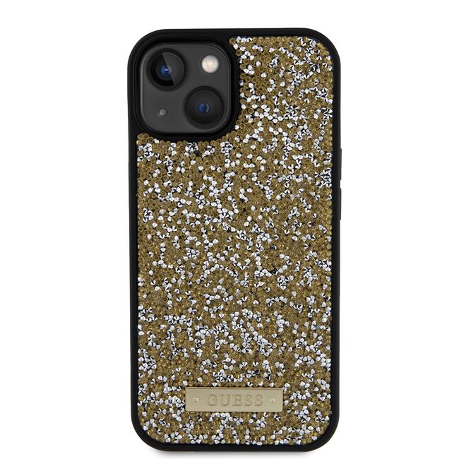 Husa premium  iPhone 15 pentru Guess Elegance Series - Maro