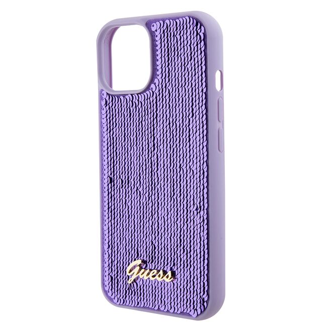 Husa premium  iPhone 15 pentru Guess Elegance Series - Mov