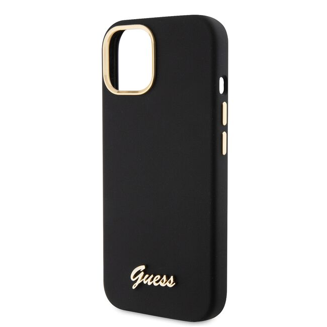 Husa premium  iPhone 15 pentru Guess Elegance Series - Negru