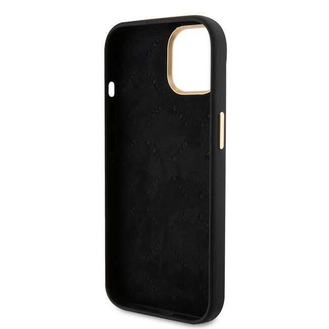Husa premium  iPhone 15 pentru Guess Elegance Series - Negru
