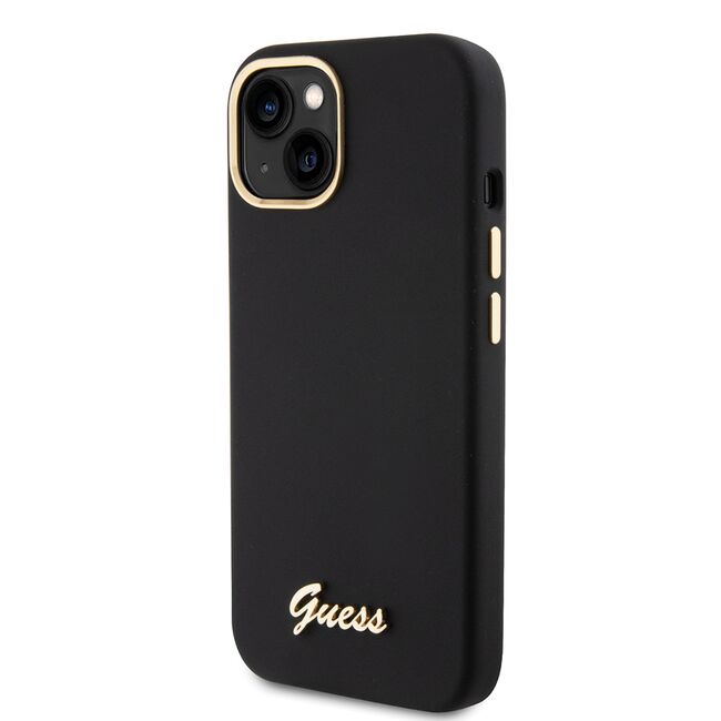 Husa premium  iPhone 15 pentru Guess Elegance Series - Negru