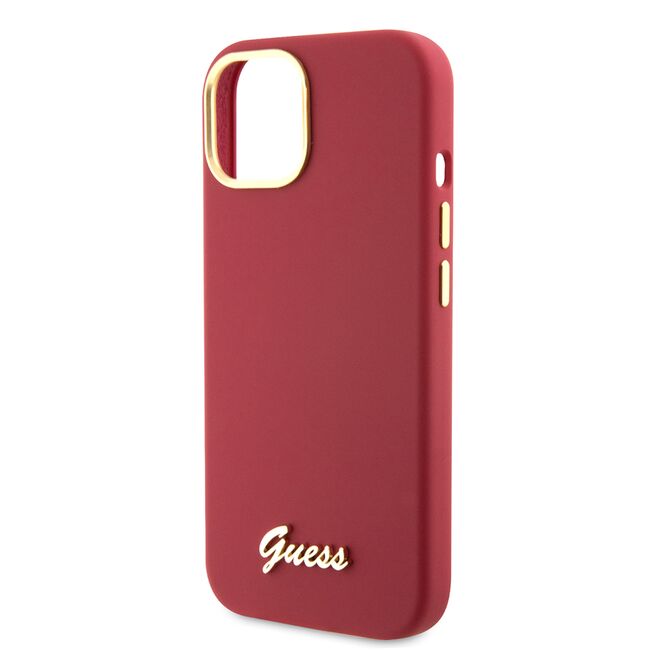Husa premium  iPhone 15 pentru Guess Elegance Series - Rosu