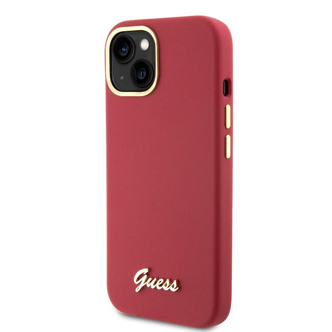 Husa premium  iPhone 15 pentru Guess Elegance Series - Rosu