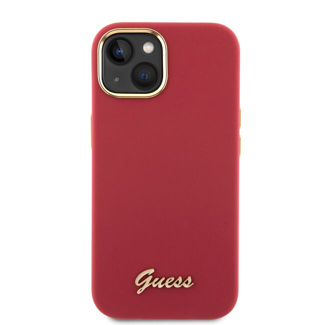 Husa premium  iPhone 15 pentru Guess Elegance Series - Rosu