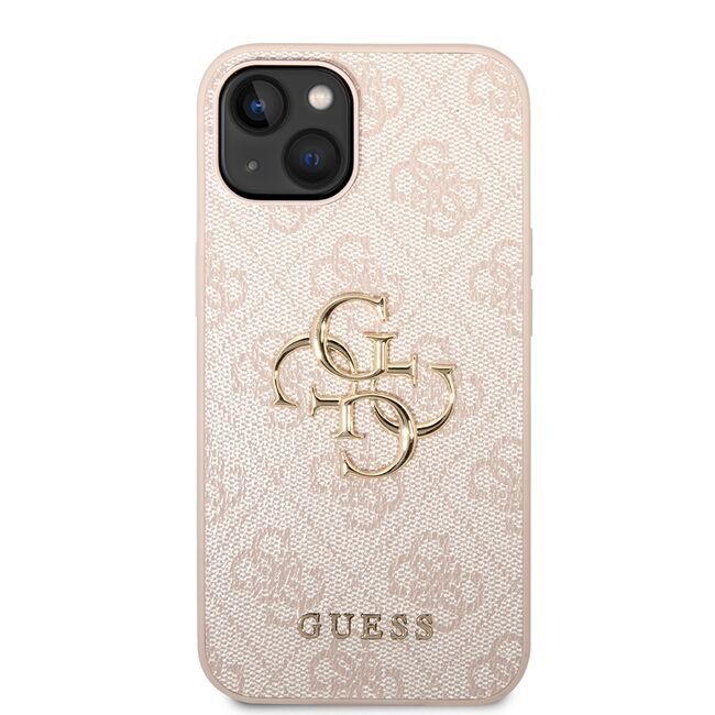 Husa premium  iPhone 15 pentru Guess Elegance Series - Roz deschis