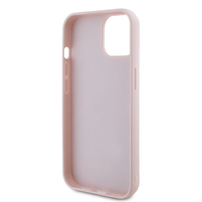 Husa premium  iPhone 15 pentru Guess Elegance Series - Roz