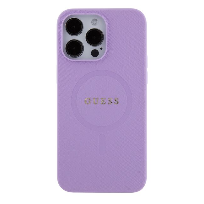 Husa premium pentru  iPhone 15 Pro Max compatibila MagSafe Guess Luxury Series - Lavanda