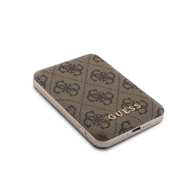 Husa premium pentru  iPhone 15 Pro Max compatibila MagSafe Guess Luxury Series - Maro