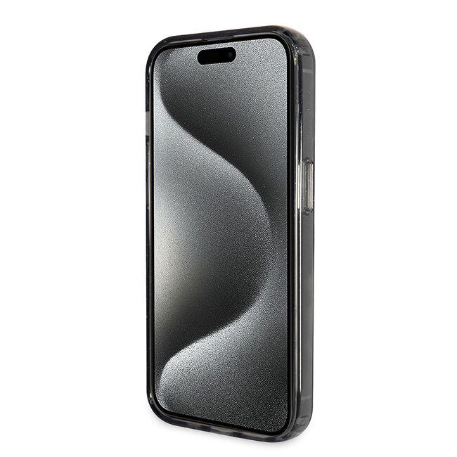 Husa premium pentru  iPhone 15 Pro Max compatibila MagSafe Guess Luxury Series - Negru denim