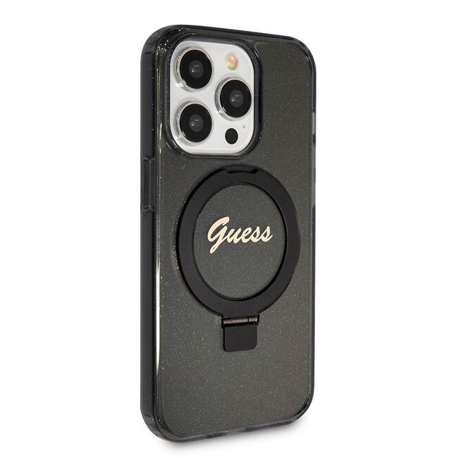 Husa premium pentru  iPhone 15 Pro Max compatibila MagSafe Guess Luxury Series - Negru denim