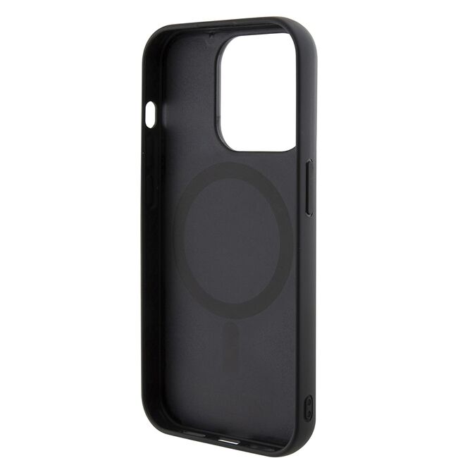 Husa premium pentru  iPhone 15 Pro Max compatibila MagSafe Guess Luxury Series - Negru electric