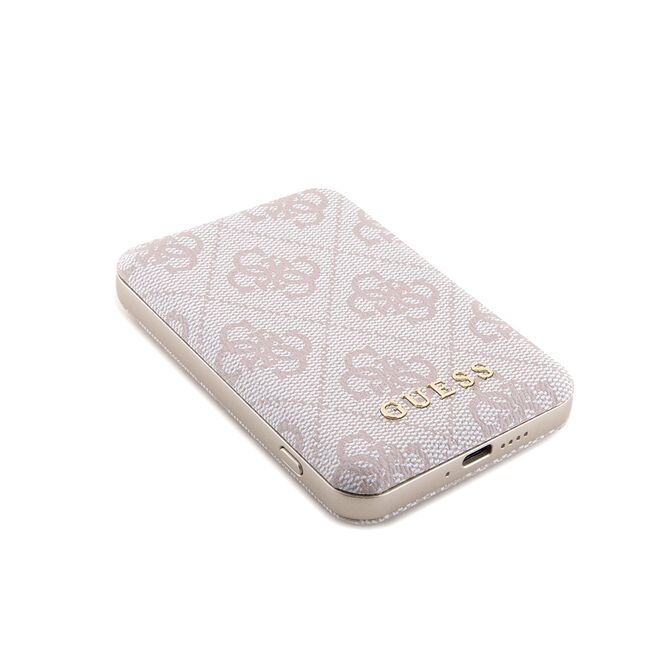 Husa premium pentru  iPhone 15 Pro Max compatibila MagSafe Guess Luxury Series - Roz