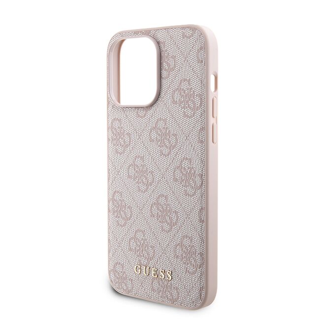 Husa premium pentru  iPhone 15 Pro Max compatibila MagSafe Guess Luxury Series - Roz