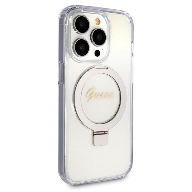 Husa premium pentru  iPhone 15 Pro Max compatibila MagSafe Guess Luxury Series - Transparent