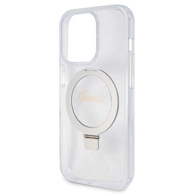 Husa premium pentru  iPhone 15 Pro Max compatibila MagSafe Guess Luxury Series - Transparent