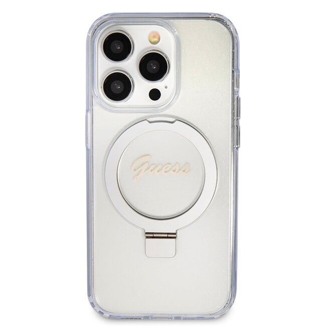 Husa premium pentru  iPhone 15 Pro Max compatibila MagSafe Guess Luxury Series - Transparent