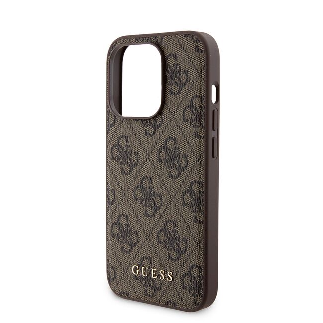 Husa premium pentru  iPhone 15 Pro compatibila MagSafe Guess Luxury Series - Maro