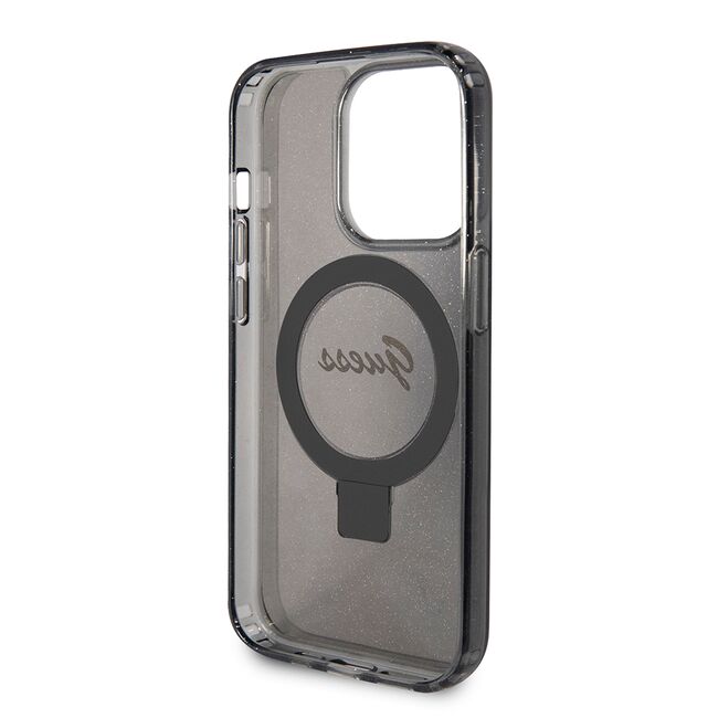 Husa premium pentru  iPhone 15 Pro compatibila MagSafe Guess Luxury Series - Negru darth vader