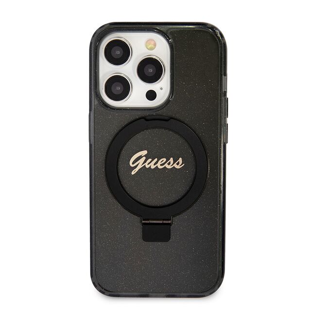 Husa premium pentru  iPhone 15 Pro compatibila MagSafe Guess Luxury Series - Negru darth vader