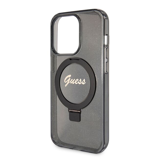 Husa premium pentru  iPhone 15 Pro compatibila MagSafe Guess Luxury Series - Negru darth vader